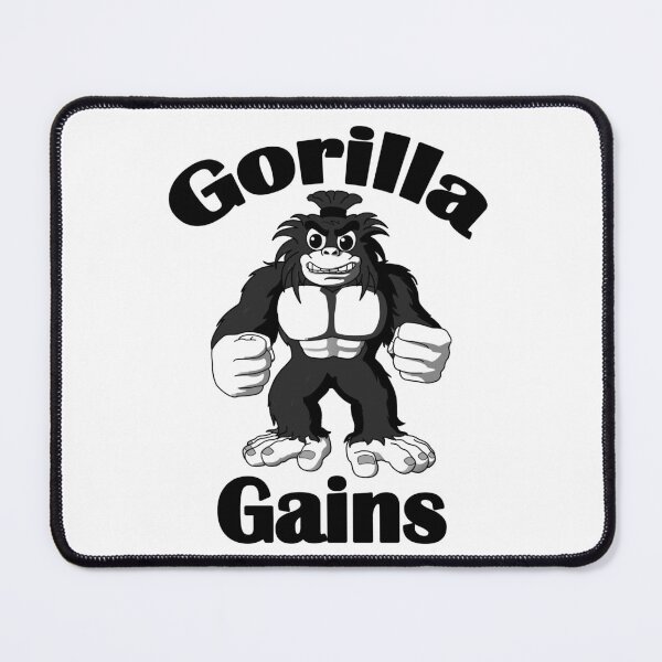 Item preview, Bodybuilding Gorilla Gains Black designed and sold by designsbyted.