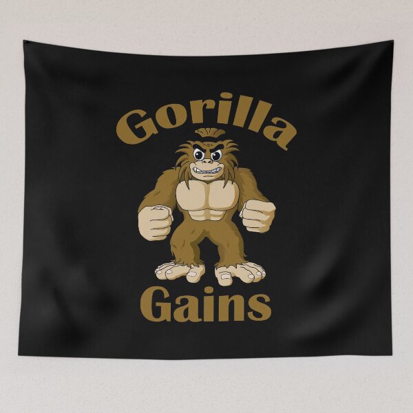 Item preview, Bodybuilding Gorilla Gains Brown designed and sold by designsbyted.