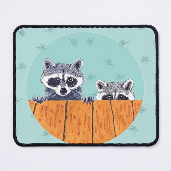 Item preview, Peeking Raccoons #3 - Blue Pallet designed and sold by BlissDrizzle.