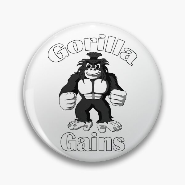 Item preview, Bodybuilding Gorilla Gains White designed and sold by designsbyted.