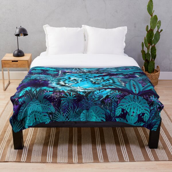 Item preview, Blue Vintage Tiger - Retro Tiger Jungle designed and sold by BigWildKiwi.