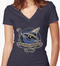 Black Magic School Women's Fitted V-Neck T-Shirt