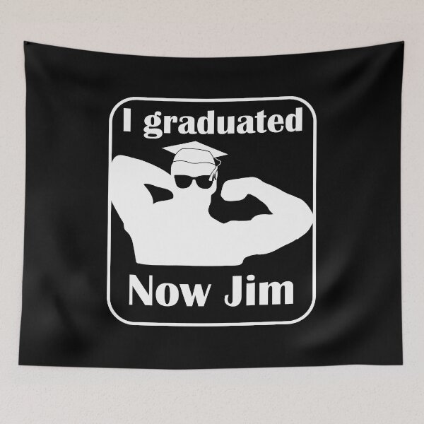Item preview,  I graduated now Jim bodybuilding pose graduation white designed and sold by designsbyted.