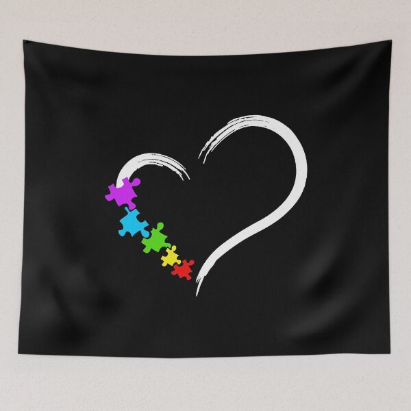 Item preview, Heart Autism Awareness Love Puzzle Simple Idea Autism Family designed and sold by HaaChris-Artis.