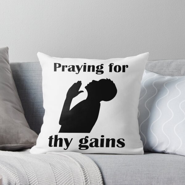 Item preview, Praying for thy gains funny gym bodybuilding black designed and sold by designsbyted.