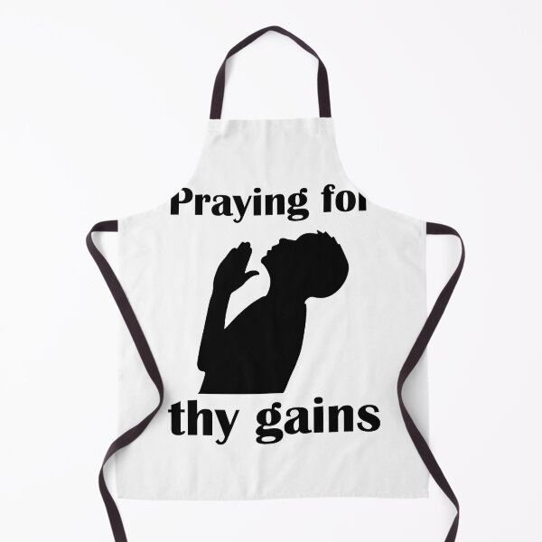 Item preview, Praying for thy gains funny gym bodybuilding black designed and sold by designsbyted.