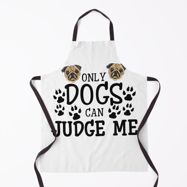 Aperçu de l'œuvre Seuls les chiens peuvent me juger avec des pattes et des carlins créée et vendue par Design-Maniya.