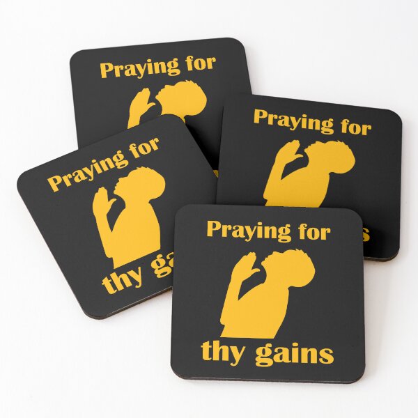 Item preview, Praying for thy gains funny gym bodybuilding gold designed and sold by designsbyted.