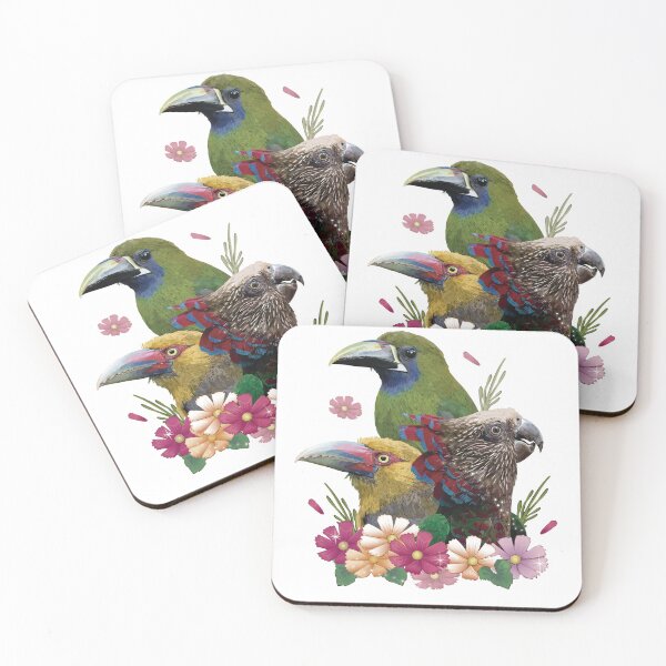 Item preview, toucans and parrot designed and sold by obscurite.
