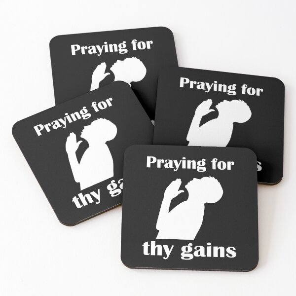 Item preview, Praying for thy gains funny gym bodybuilding white  designed and sold by designsbyted.