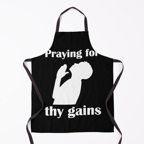 Item preview, Praying for thy gains funny gym bodybuilding white designed and sold by designsbyted.