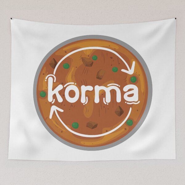 Item preview, Instant Korma or Instant Karma Funny India Pakistan Food design  designed and sold by alltheprints.