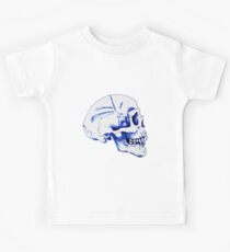 Gothic Skull Ink Drawing Kids Tee