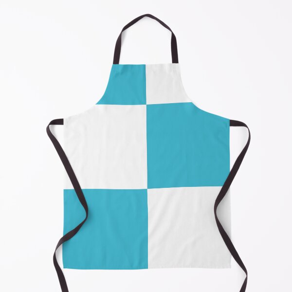 Item preview, Retro 1960s Turquoise Blue White Check Pattern designed and sold by BleuSky.