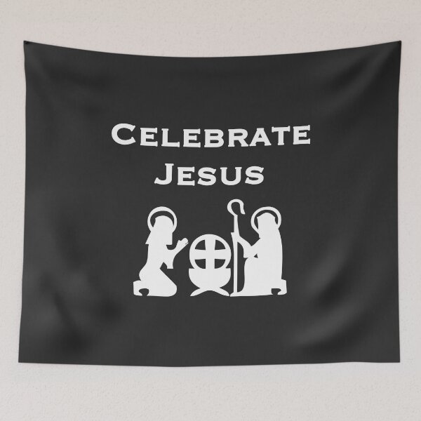 Item preview, Christian Christmas Design - Celebrate Jesus - Nativity Scene designed and sold by simplydesignart.