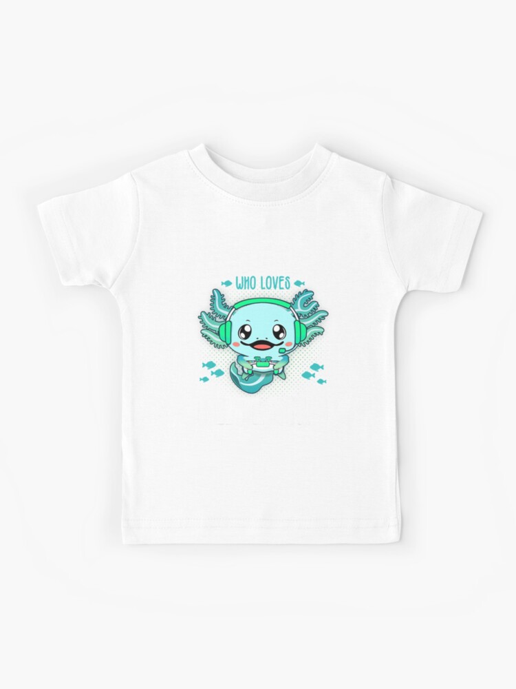 Just a Boy Who Loves Axolotls Funny Axolotl Gamer | Kids T-Shirt