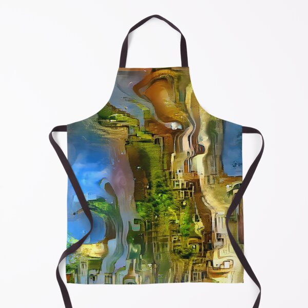 Item preview, An imaginary city in a  dreamy landscape - modern abstract digital surface artwork designed and sold by Habatour Creations Exclusive Digital Art Products.