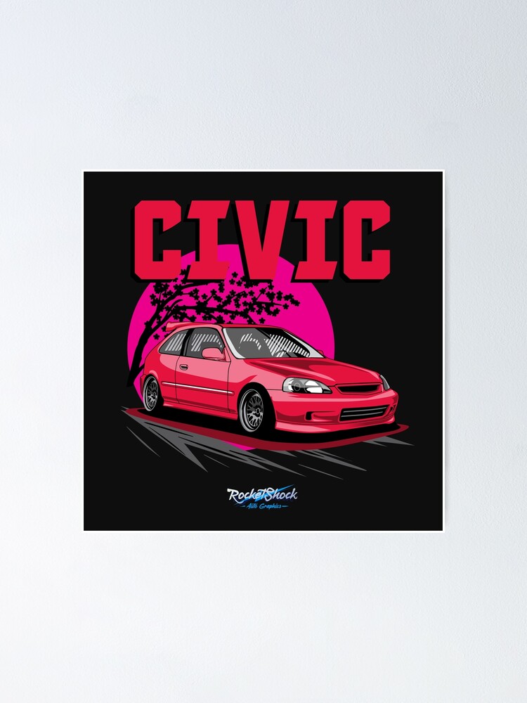 "CIVIC Hatchback" Poster for Sale by ASAKDESIGNS Redbubble