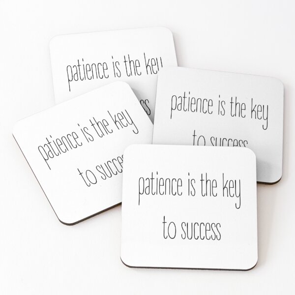Item preview, "patience is the key to success" motivational Quote designed and sold by Ti-Media.