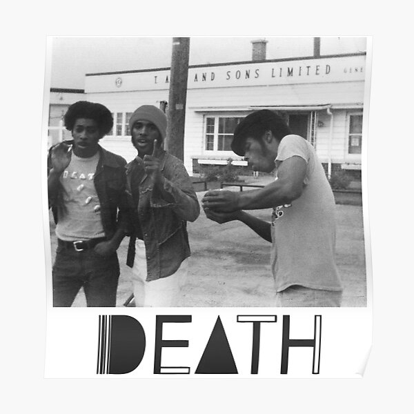 Death Proto Punk Band From Detroit Artwork Black Logo Poster For   Poster,504x498,f8f8f8 Pad,600x600,f8f8f8 