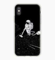 Vinilo o funda para iPhone Cool Space Guy haciendo algo de espacio