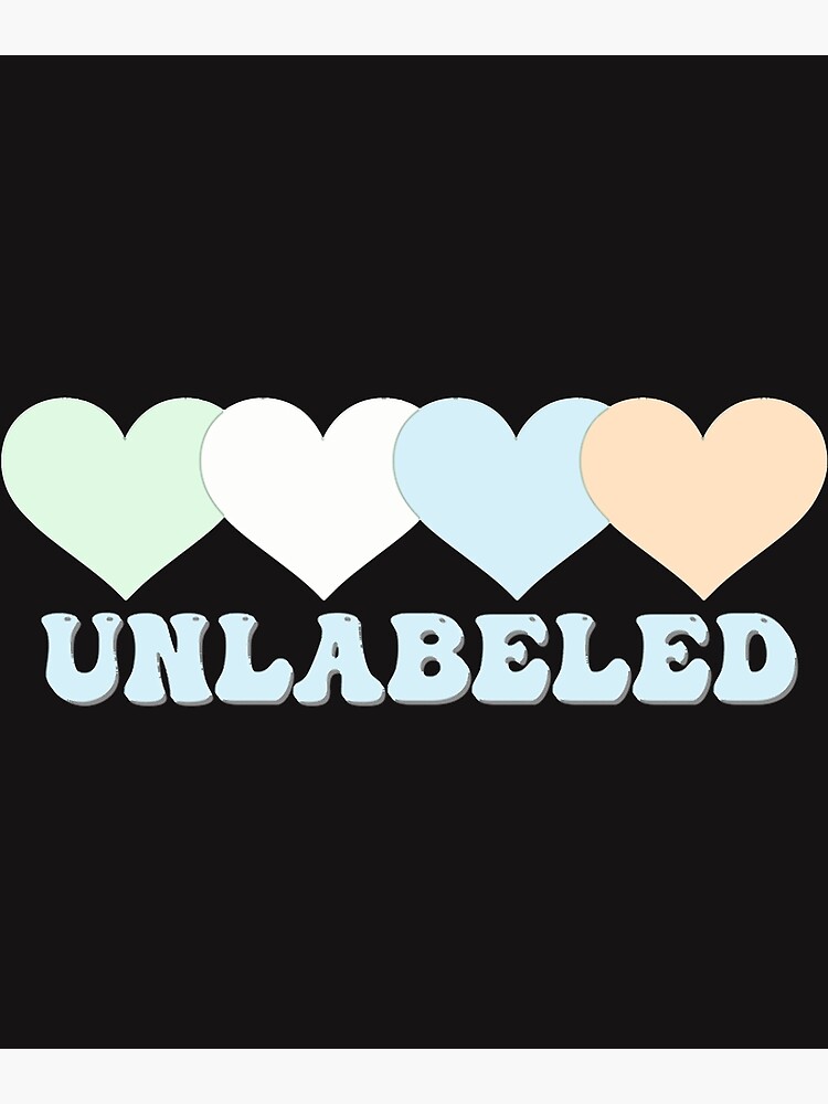 "Unlabeled flag hearts, no labels, lgbtq, pride " Photographic Print