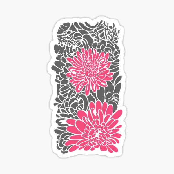 Column of Flowers Sticker