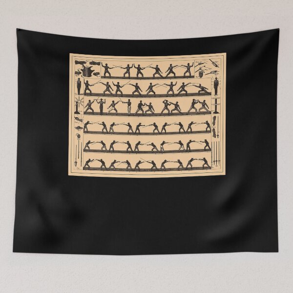 Item preview, Vintage Fencing Swordsmanship Diagram 1907  designed and sold by vealsteallf.