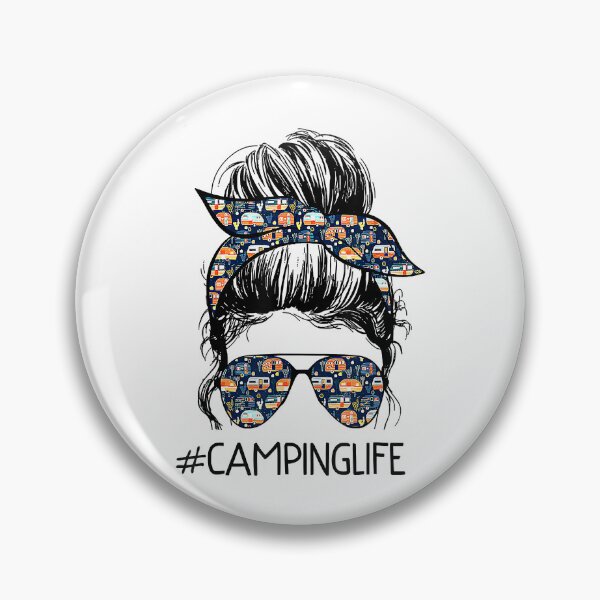 Artikelvorschau, Camping Life Messy Bun Hair Muttertag Campingliebhaber entworfen und verkauft von BennetJaco.