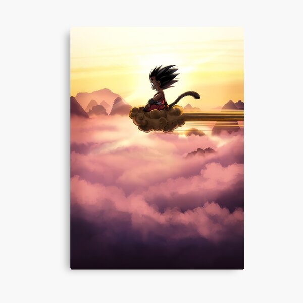 Goku Flying on Nimbus Canvas Print
