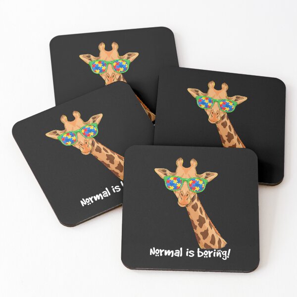 Item preview, Hipster Giraffe Glasses Normal Is Boring Autism Awareness designed and sold by HaaChris-Artis.