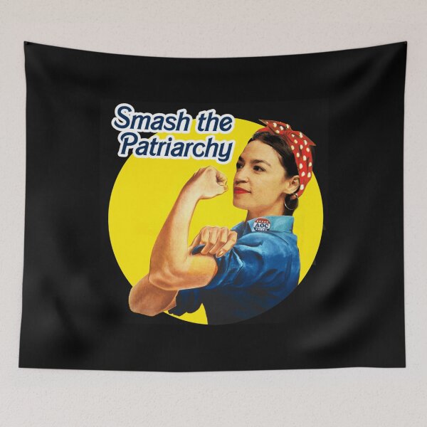 Item preview, AOC Smash the patriarchy Fitted  designed and sold by hinerboeyk.