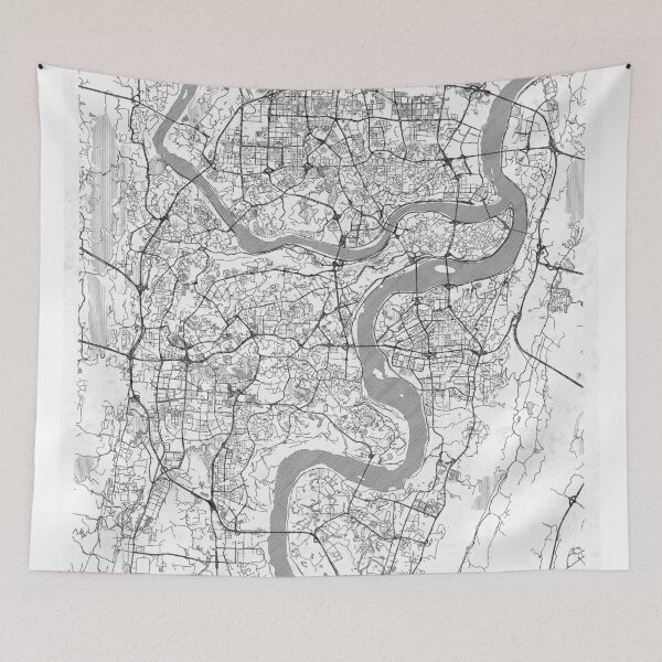 Item preview, Chongqing Map Line designed and sold by HubertRoguski.