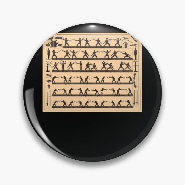 Item preview, Vintage Fencing Swordsmanship Diagram 1907  designed and sold by vealsteallf.