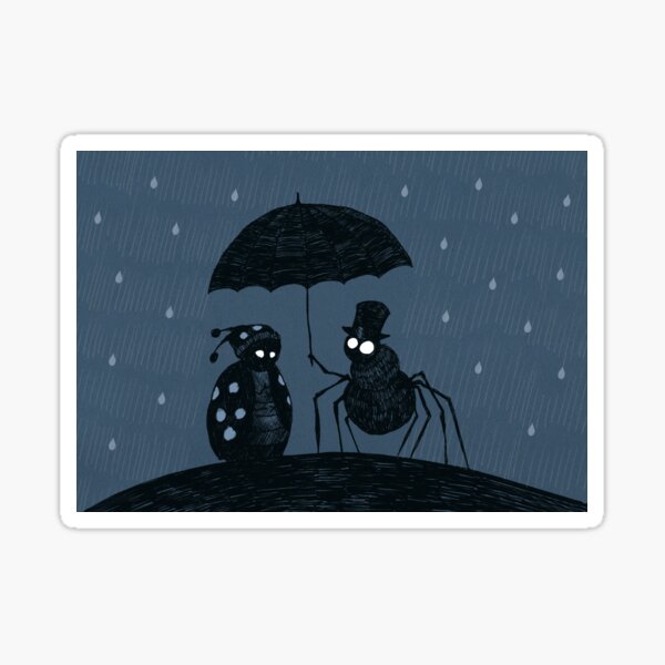 “Bugs in the Rain” Sticker for Sale by djrbennett | Redbubble