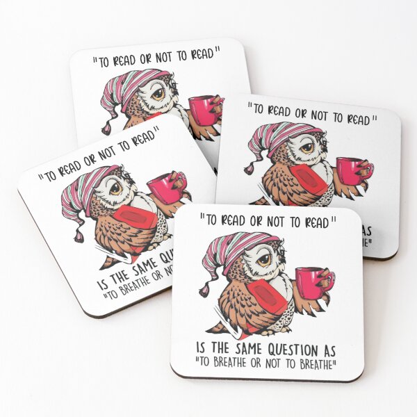 Item preview, To read or not to read, funny book lover quote with silly owl  designed and sold by kind4you.