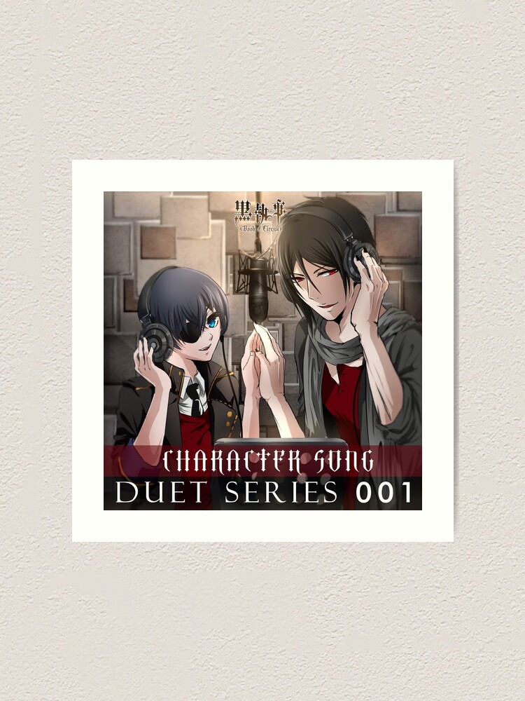 Sebastian Part Kuroshitsuji Sebastian Ciel Character Duet Song Cd Art Print By Rinfiora Redbubble