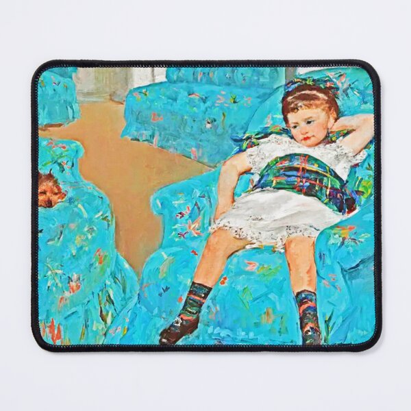 Item preview, Little Girl in a pretty Blue Armchair (1878) by Mary Cassatt, Digitally enhanced by WatermarkNZ Press designed and sold by CristalleLisa.