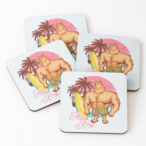 Item preview, Swole Doge Chilling on the Beach | Pink | Hey King | Big Muscle Buff Dog Meme | Chad Shiba Inu Doggo Dank Memes | Bonk Dorime | Much Wow | Backpack | Surf Sun Ocean Palm Trees | Bondi Beach designed and sold by Any Color Designs.