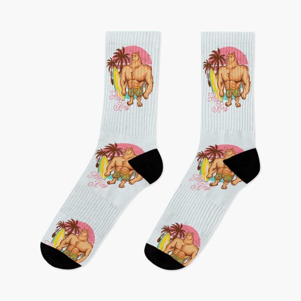 Item preview, Swole Doge Chilling on the Beach | Pink | Hey King | Big Muscle Buff Dog Meme | Chad Shiba Inu Doggo Dank Memes | Bonk Dorime | Much Wow | Backpack | Surf Sun Ocean Palm Trees | Bondi Beach designed and sold by Any Color Designs.