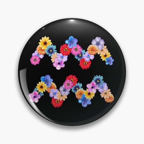 Item preview, Floral Aquarius Zodiac Symbol designed and sold by Hellofriendco.