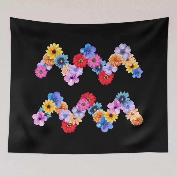 Item preview, Floral Aquarius Zodiac Symbol designed and sold by Hellofriendco.