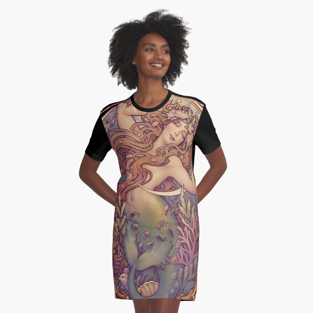 Andersen's Little Mermaid Graphic T-Shirt Dress
