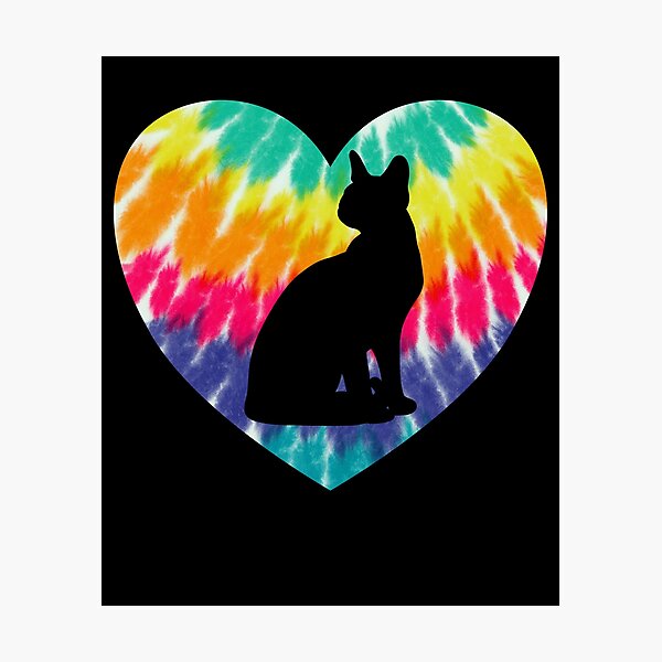 Item preview, Abyssinian Heart With Tie dye Print Abyssinian Cat Mom Dad designed and sold by JokeGysen.