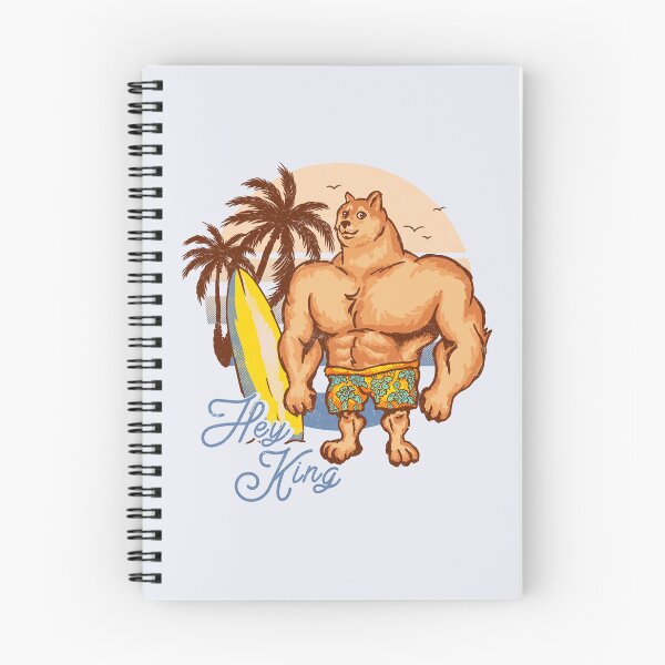 Item preview, Swole Doge Chilling on the Beach | Blue | Hey King | Big Muscle Buff Dog | Chad Shiba Inu Doggo Dank Memes | Bonk Dorime | Much Wow | Original Art Pillowcase | Surf Sun Ocean Palm Trees | Bondi designed and sold by Any Color Designs.