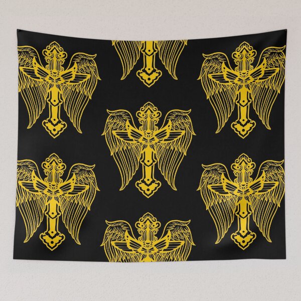 Item preview, Gold cross with angel wings designed and sold by Disturbed-Mind.