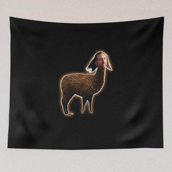 Item preview, Nicolas Cage as Llama designed and sold by Kathy638.