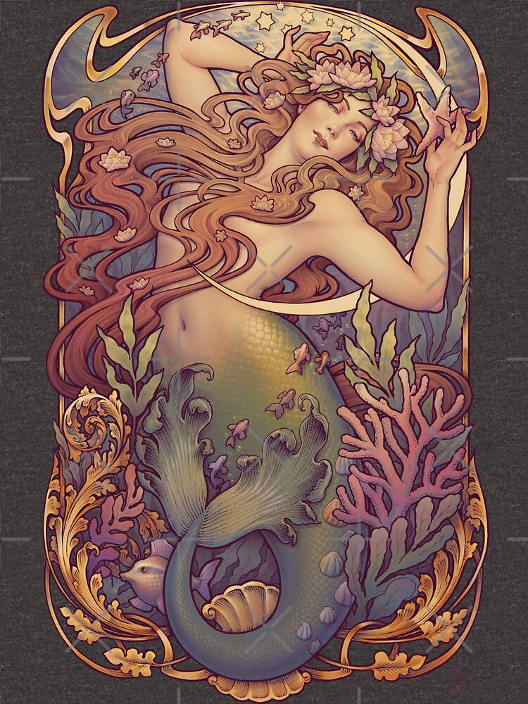 Thumbnail 3 of 3, Relaxed Fit T-Shirt, Andersen's Little Mermaid designed and sold by medusadollmaker.