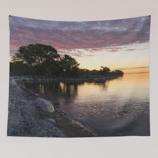 Item preview, Colourful Cove - Awaiting Sunrise on a Beach on Lake Ontario in Toronto designed and sold by Georgia Mizuleva.