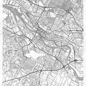 Artwork thumbnail, Bremen Map Line by HubertRoguski